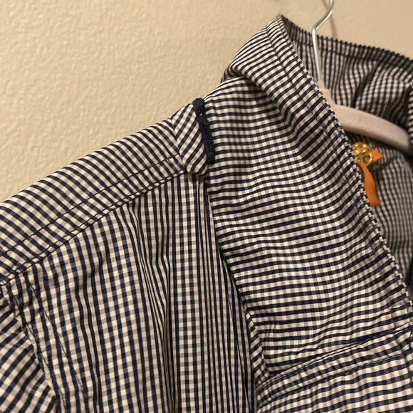 Tory Burch women’s size 0 Lightweifht  Striped blue/white check Jacket - Picture 4 of 9